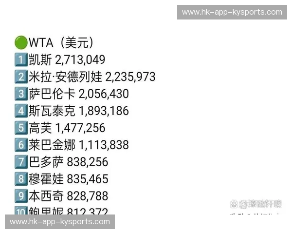 2025网球积分榜：洞察排名背后的不为人知的精彩